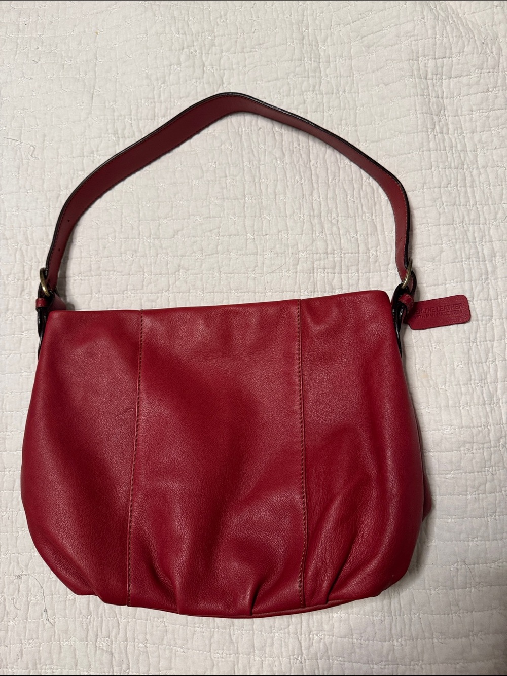 St. John's Bay Red Leather Shoulder Bag